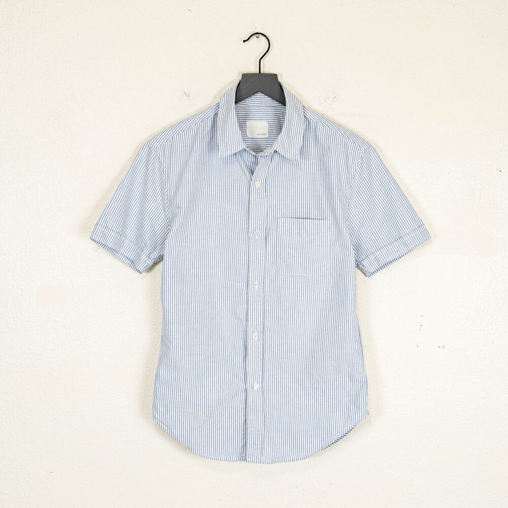 Band of Outsiders Short Sleeve Button down Shirt Oxford stripe Medium